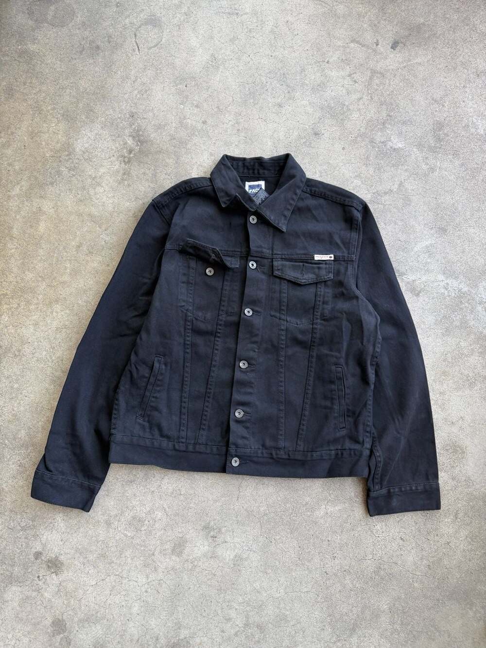 Paco Jeans Y2k Black Denim Trucker Jacket Size M